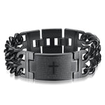 Cuban Chain Cross Bracelet for Men cross bracelets Viking Warriors