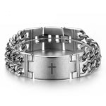 Cuban Chain Cross Bracelet for Men cross bracelets Viking Warriors