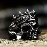 Dark King Skull Ring Viking Warriors