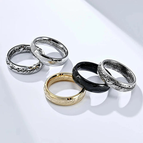 Dark Lord Titanium Steel Couple Ring Rings Viking Warriors