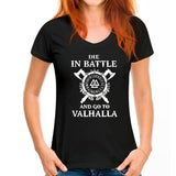 Die In Battle And Go To Valhalla Vikings T-Shirt Shirts & Tops Viking Warriors