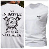 Die In Battle Go To Valhalla Tactical Men's T-shirt Shirts & Tops Viking Warriors