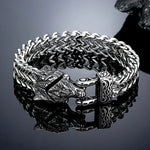 Double Chain Eagle Wolf Snake Bear Bracelet Bracelets Viking Warriors