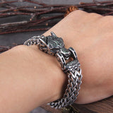 Double Chain Wolf Bracelet Bracelets Viking Warriors