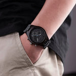 Ebony Wood Chronograph Wristwatch Watches Viking Warriors