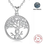 Endless Life 925 Sterling Silver Necklace Tree of Life Necklace Viking Warriors