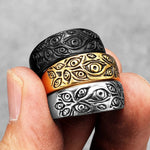 Evil Eye Stainless Steel Spinning Ring ring Viking Warriors