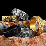 Evil Eye Stainless Steel Spinning Ring ring Viking Warriors