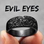 Evil Eye Stainless Steel Spinning Ring ring Viking Warriors