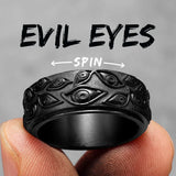 Evil Eye Stainless Steel Spinning Ring ring Viking Warriors