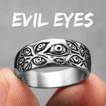 Evil Eye Stainless Steel Spinning Ring ring Viking Warriors