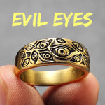 Evil Eye Stainless Steel Spinning Ring ring Viking Warriors