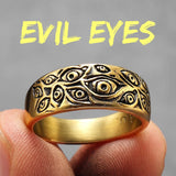 Evil Eye Stainless Steel Spinning Ring ring Viking Warriors