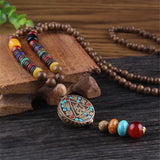 Exquisite Retro Buddhist Beads Necklace Necklace Viking Warriors