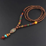 Exquisite Retro Buddhist Beads Necklace Necklace Viking Warriors