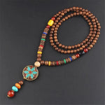 Exquisite Retro Buddhist Beads Necklace Necklace Viking Warriors