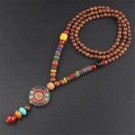 Exquisite Retro Buddhist Beads Necklace Necklace Viking Warriors