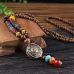 Exquisite Retro Buddhist Beads Necklace Necklace Viking Warriors