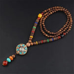 Exquisite Retro Buddhist Beads Necklace Necklace Viking Warriors