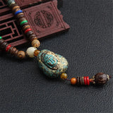 Exquisite Retro Buddhist Beads Necklace Necklace Viking Warriors