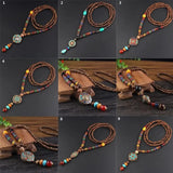 Exquisite Retro Buddhist Beads Necklace Necklace Viking Warriors