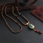Exquisite Retro Buddhist Beads Necklace Necklace Viking Warriors