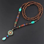 Exquisite Retro Buddhist Beads Necklace Necklace Viking Warriors