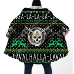 Fa-La-La-La-La Valhalla-La Viking Ugly Christmas Coat Cloak Viking Warriors