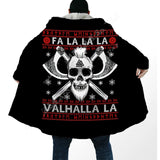 Fa-La-La-La-La Valhalla-La Viking Ugly Christmas Coat Cloak Viking Warriors