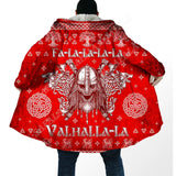 Fa-La-La-La-La Valhalla-La Viking Ugly Christmas Coat Cloak Viking Warriors