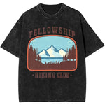 Fellowship Hiking Co An Epic Journey Awaits Fantasy Washed T-Shirt t shirt Viking Warriors
