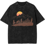 Fellowship Hiking Co An Epic Journey Awaits Fantasy Washed T-Shirt t shirt Viking Warriors