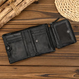 Genuine Leather Short Wallet wallet Viking Warriors