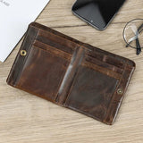 Genuine Leather Short Wallet wallet Viking Warriors