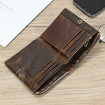 Genuine Leather Short Wallet wallet Viking Warriors