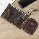 Genuine Leather Short Wallet wallet Viking Warriors