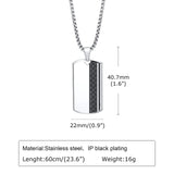 Geometric Stainless Steel Dog Tag Pendant necklace Viking Warriors