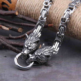Geri and Freki Stainless Steel Necklace Necklaces Viking Warriors