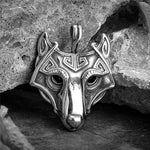 Gold & Silver Wolf Head Necklaces Necklaces Viking Warriors