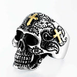 Gothic Cross Skull Ring skull ring Viking Warriors