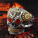 Gothic Cross Skull Ring skull ring Viking Warriors