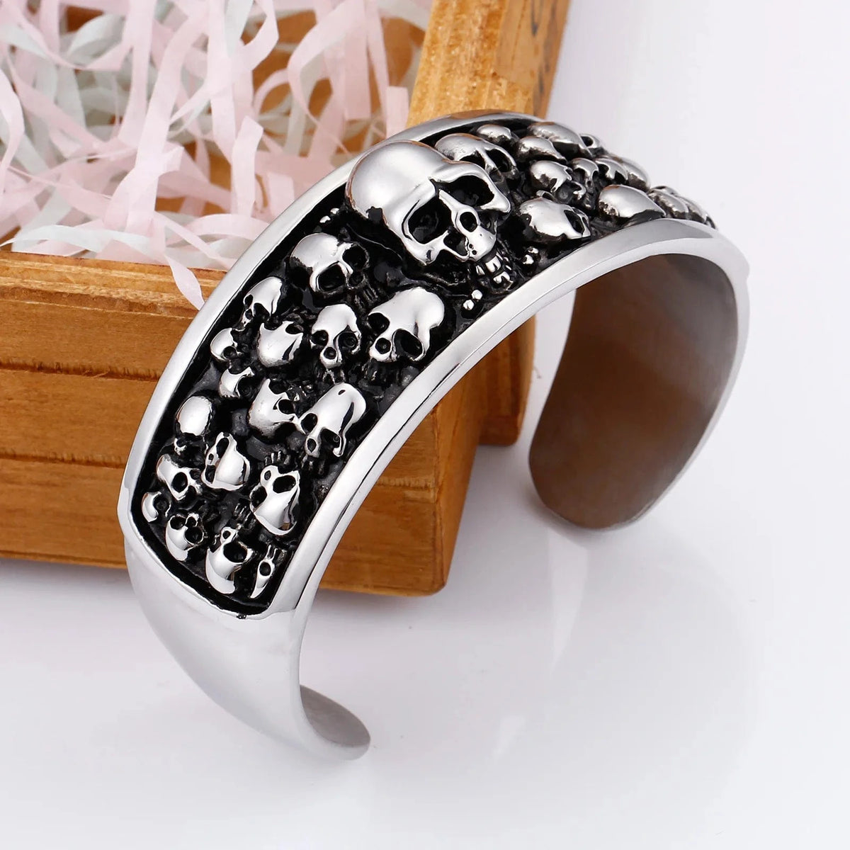 Gothic Skulls Bangle Bracelets | Viking Warriors