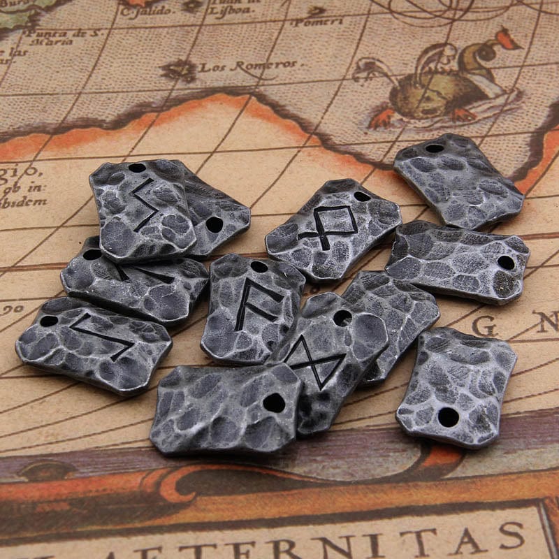 Hand Forged Iron Rune Necklaces | Viking Warriors