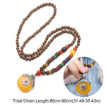 Handmade Mala Wood Bead Buddhist Necklace Wooden beads necklace Viking Warriors