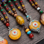 Handmade Mala Wood Bead Buddhist Necklace Wooden beads necklace Viking Warriors
