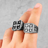 Jerusalem Cross Stainless Steel Ring ring Viking Warriors