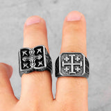 Jerusalem Cross Stainless Steel Ring ring Viking Warriors