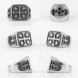 Jerusalem Cross Stainless Steel Ring ring Viking Warriors