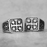 Jerusalem Cross Stainless Steel Ring ring Viking Warriors
