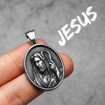 Jesus Heart Cross Christian Amulet Necklaces necklace Viking Warriors